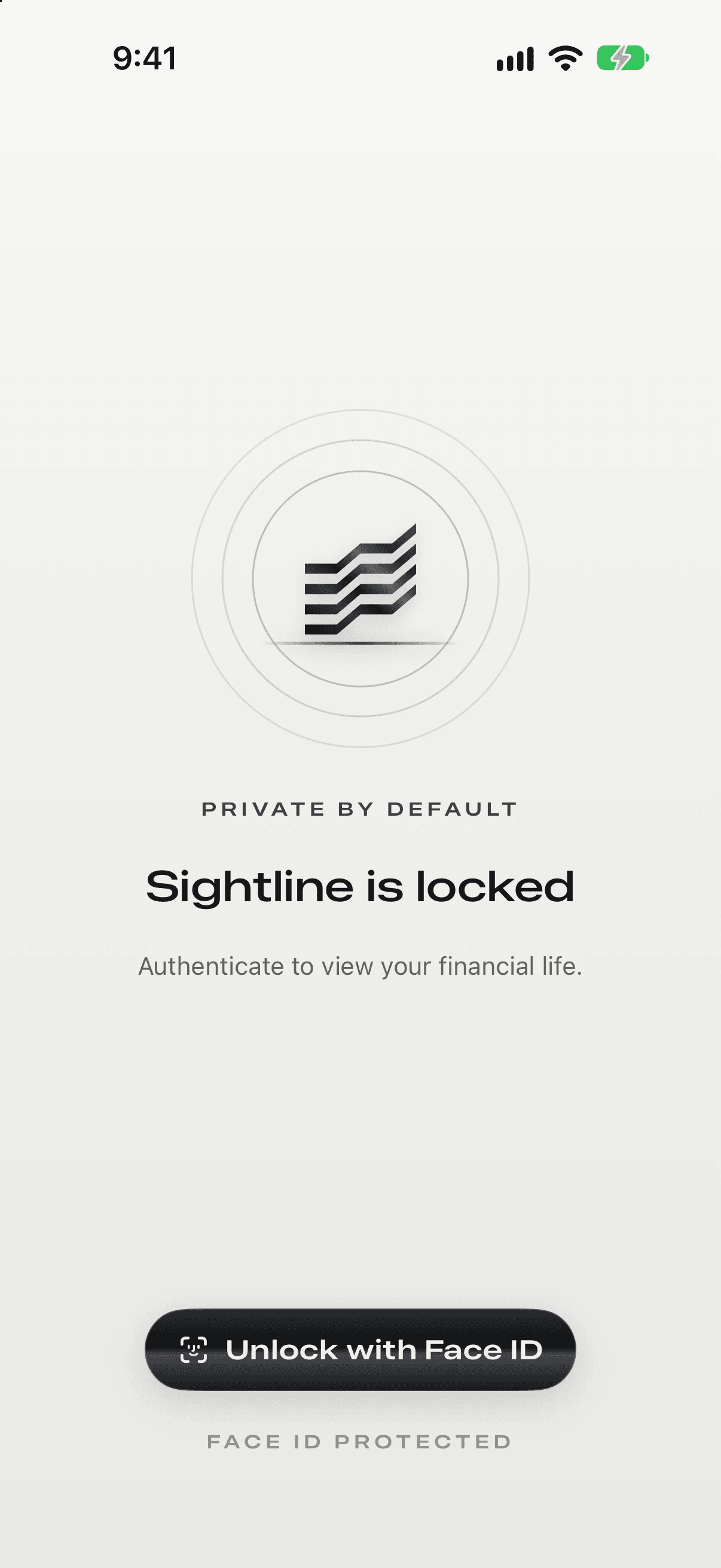 Face ID lock screen